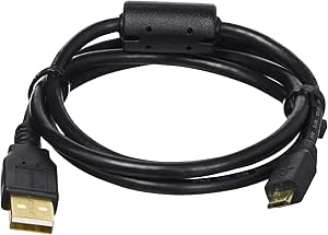 Monoprice USB-A to Micro B 2.0 Cable - 3 Feet - Black (5-Pack) 5-Pin 28/24AWG Gold Plated Connectors