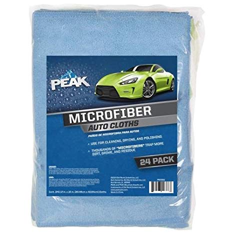 Peak Microfiber Auto Cloths, 24- Pack (PKC0IU)