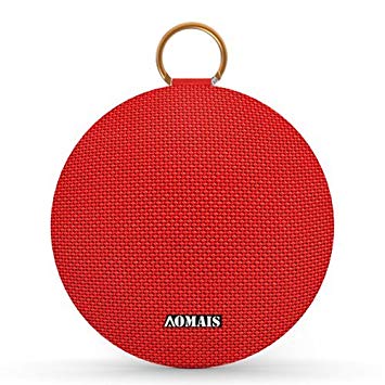 AOMAIS Ball Bluetooth Speakers, Wireless Portable Bluetooth Speaker IPX7 Waterproof, 15W Superior Surround Sound with DSP, Stereo Pairing for Outdoor,Travel,Shower,Beach,Party (RED)