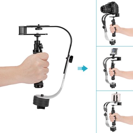 Neewer 10084674 Aluminum Alloy Video Camera Handheld Stabilizer for Cameras up to 21 lbs Black