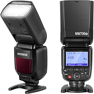 NEEWER NW700-N TTL Flash Speedlite Compatible with Nikon DSLR Cameras, 1/8000s High Speed Sync Speelight, 1/1-1/256 Output, TCM Function, 230 Full Power Flash, 0.1-2.7s Fast Recycling Flashlight