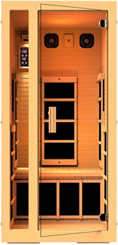 JNH Lifestyles Joyous 1 Person Far Infrared Sauna 6 Carbon Fiber Heaters, 5 Year Warranty