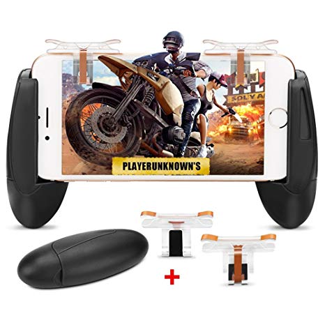 Mobile Game Controller - Sensitive Shoot and Aim Triggers for PUBG Mobile/Knives Out/Rules of Survival - Mobile Game Trigger Joystick Gamepad for Android iPhone