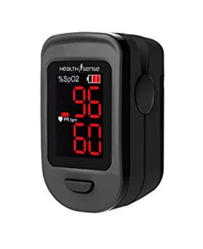 Health Sense FP900 Accu-Beat Fingertip Pulse Oximeter Blood Oxygen Saturation Monitor (Black)