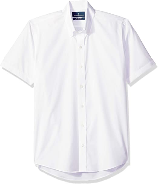 Amazon Brand-  BUTTONED DOWN Men's Slim Fit Button-Collar Short-Sleeve Stretch Shirt, Supima Cotton Non-Iron