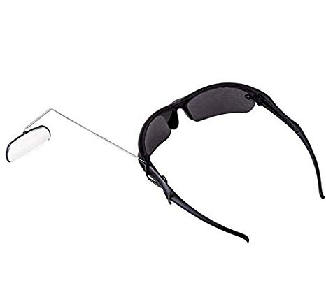 Bike Eye Glasses Rearview Mirror, 1Pcs Lightweight Biking Winter Mirrors Clear Mountain Bicycle Helmet Rear Mirrors for Cycling, Hiking, Bike Accessories, Black and Silver