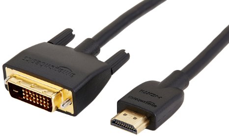 AmazonBasics DVI to HDMI Adapter Cable - 6 Feet Latest Standard