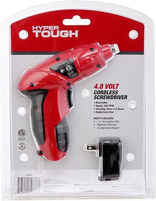 Hyper Tough 4.8 Volt Cordless Screwdriver