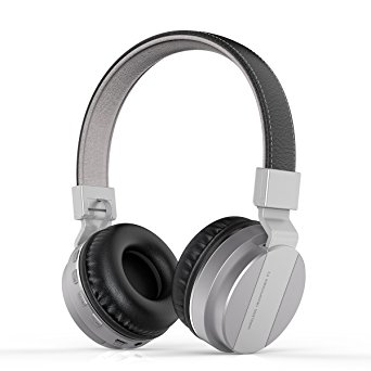 Picun Bluetooth Headphones P2 On Ear Stereo Wireless Headset with HD Sound for iPhone 6 Samsung Galaxy S7 and Android Phones(Silver)