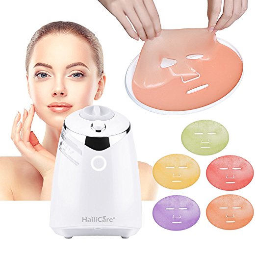 HailiCare Facial Mask Machine for Natural and Organic Face Masks - Smart Face Mask Maker - DIY Fruit Vegetable Masks with 32 Counts Collagen Tablets Effervescents (Full Kit)