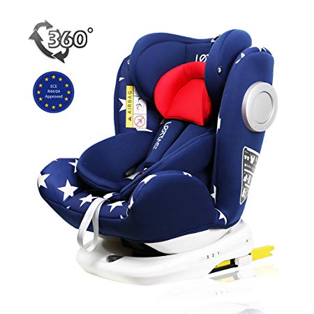 LETTAS Baby Car Seat for Child Group 0 /1/2/3 (0-36 kg/0-12 Year) ISOFIX  Top Tether Rotation 360° (Star)