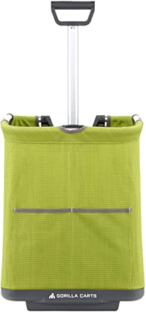 Gorilla Carts GCSS-11G-COM Collapsible Soft-Sided Folding Cart, Green