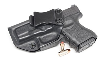 Concealment Express IWB KYDEX Holster: fits GLOCK 26 27 33 - Custom Molded Fit - Made in USA - Inside Waistband Concealed Carry Holster - Adjustable Cant & Retention