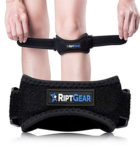 RiptGear Patella Knee Strap - Adjustable Knee Brace Band Support for Meniscus, Patellar Tendonitis, Osgood Schlatter, and Arthritis - Pain Relief and Tendon Support for Runners Knee for Men and Women