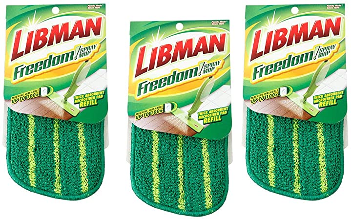 Libman Freedom Spray Mop Refills, Green