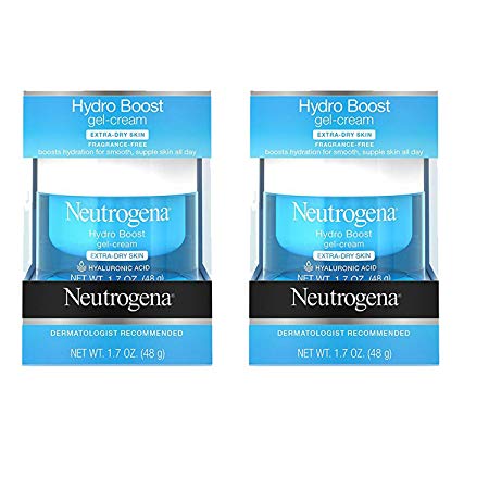 Hydro Boost Hyaluronic Acid Hydrating Face Moisturizer Gel-Cream to Hydrate and Smooth Extra-Dry Skin, 1.7 oz (2 Pack)