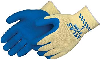 Best KV300 Medium Rubber Ylw/blu Med 1/pr Tuffcoat Cut Resistant Glove