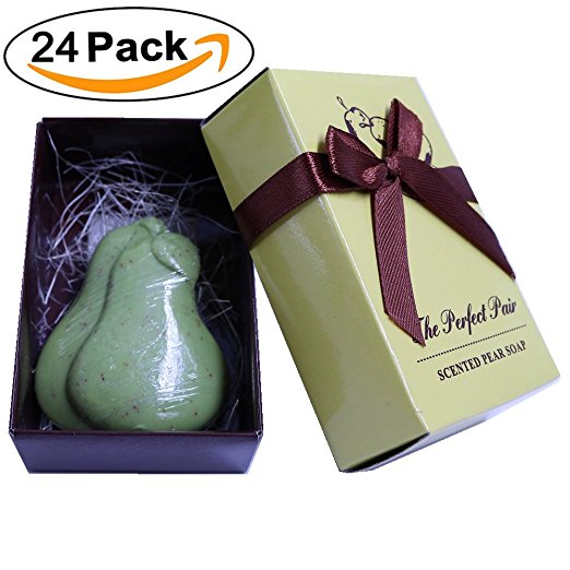 Perfect Pair Pear Shaped Scented Soaps for Wedding Party Bridal Shower Favor Set of 24