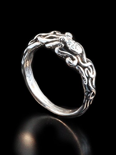 Octopus Ring Silver Tentacle Ring Tentacle Twist Octopus Ring Octopus Jewelry Tentacle Jewelry Ocean Ring Steampunk Jewelry Pinky Ring