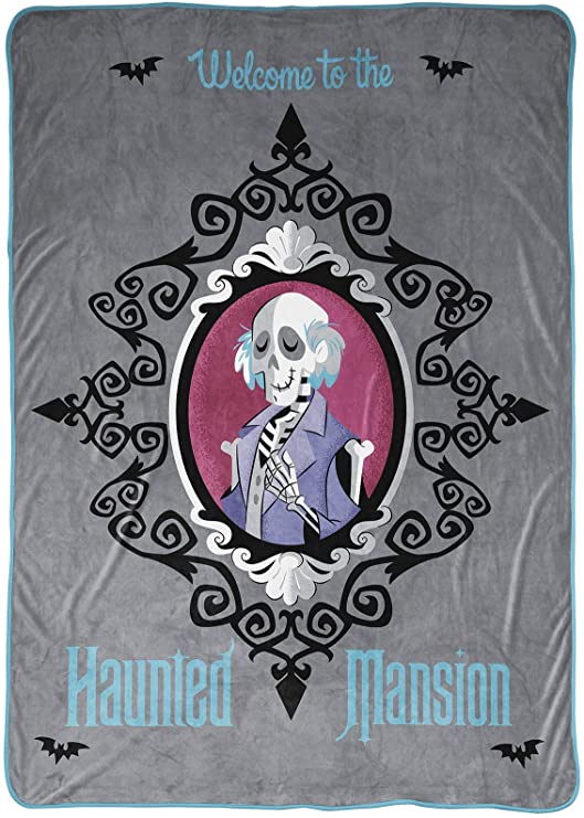 Jay Franco Disney Haunted Mansion Welcome to The Haunted Mansion Blanket - Measures 62 x 90 inches, Kids Bedding - Fade Resistant Super Soft Fleece (Official Disney Product)