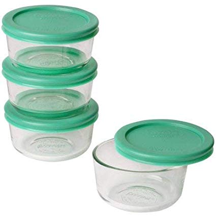 Pyrex Simply Store Glass Food Storage Set (green, 4)