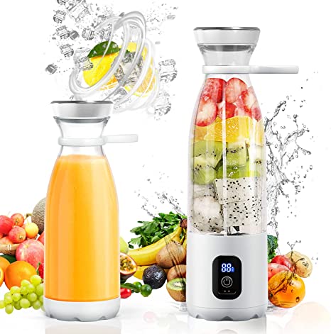 Leegoal Portable Blender, Personal Blender for Shakes and Smoothies, 20oz Blender USB Rechargeable, Crushes Ice and Frozen Fruit as Easily as Countertop Blender,3x More Power than Mini Travel Blender