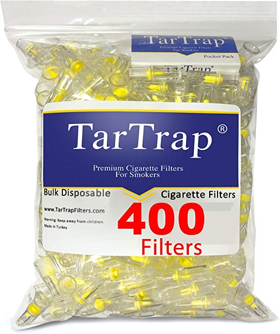 TarTrap Disposable Cigarette Filters - Bulk Economy Pack (400 Filters)