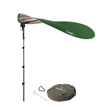LEAF FOR LIFE| The Smart Sunshade| Large Portable Sun Shade Windproof Beach Umbrella with Sand Anchor Perfect for Camping, Beach Sunshade&Fishing| UPF50 UV Protection|360° Telescoping Aluminum Poles