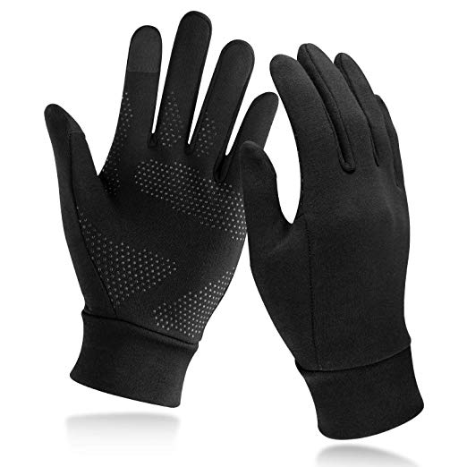 Unigear Running Gloves, Touch Screen Anti-Slip Lightweight Gloves Liners for Cycling Biking Sporting Driving for Men Women