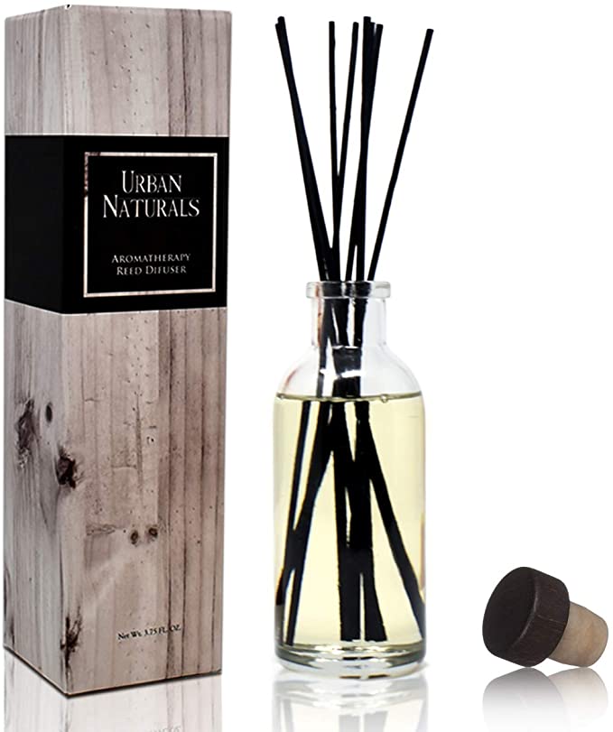 Urban Naturals Gardenia Blossoms Reed Diffuser | Jasmine, Gardenia, Ylang Ylang | (Happiness   Joy) Scented Sticks Set | Mind & Body Aromatherapy Collection | Essential Oil Room Scent Infuser