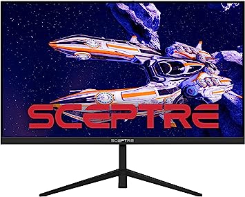 Sceptre 27" Gaming Monitor 1080p up to 165Hz 1ms AMD FreeSync Premium HDMI DisplayPort Build-in Speakers, 93% DCI-P3 Machine Black (E275B-FWD168)