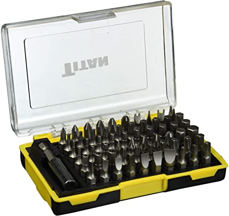 Titan 16061 Screwdriver Bit Set, 61-Piece