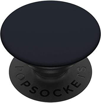 Black - Solid Colored Phone Holder PopSockets PopGrip: Swappable Grip for Phones & Tablets