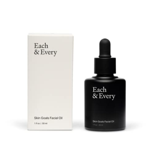 Each & Every Skin Goals Face Oil | For Healthy and Moisturized Looking Skin | Plant-Based, Natural Formula including Chia Seed Oil, Turmeric, and Bakuchiol, a Retinol Alternative (1 Fl Oz)