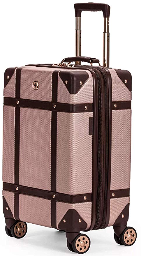 SWISSGEAR 7739 Trunk, Hardside Spinner Luggage, Carry-on - Blush