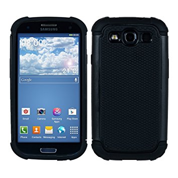 kwmobile Hybrid Case for Samsung Galaxy S3 i9300 / S3 Neo i9301 in black. TPU Inner-case, Hardcase shield! Perfect for outdoor usage of your smartphone and topmodern
