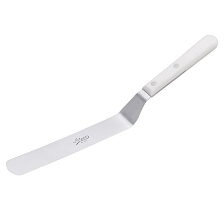 Ateco 1369 Offset Spatula with 9.75-Inch Stainless Steel Blade, Plastic Handle, Dishwasher Safe