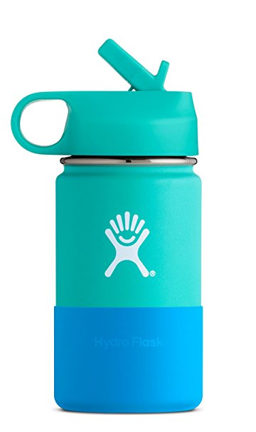 Hydro Flask Double Wall Vacuum Insulated Stainless Steel Sports Water Bottle, Wide Mouth with BPA Free Straw Lid