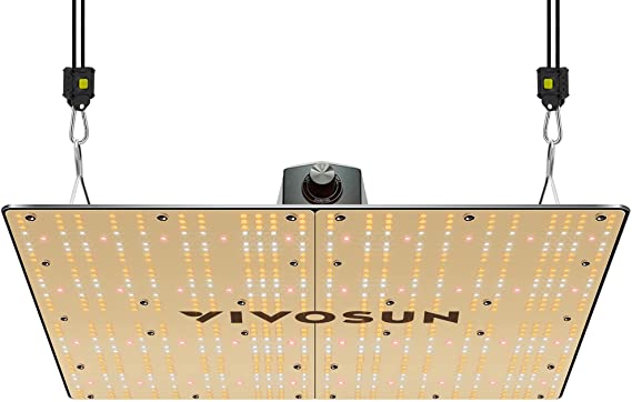 VIVOSUN VS3000 LED Grow Light with Samsung LM301 Diodes & Daisy Chain Driver Dimmable Lights Sunlike Full Spectrum for Indoor Plants Seedling Veg and Bloom Plant Growing Lamps for 3x3/4x4 Grow Tent