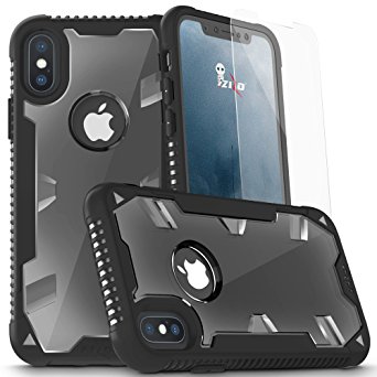 iPhone X Case - Zizo Proton 2.0 Cover [Military Grade Drop Tested] w/ 0.3m 9H [Tempered Glass Screen Protector]