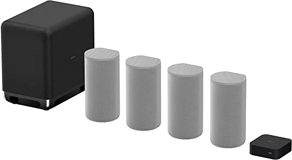 Sony HT-A9 7.1.4ch High Performance Home Theater Speaker System with Sony SA-SW5 300W Wireless Subwoofer