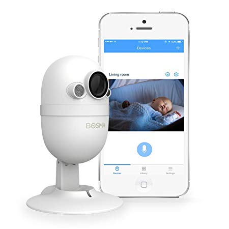 BOSMA Baby Monitor, Smart WiFi Baby Camera 1080P HD with 2-Way Audio, Night Vision, Sound Alerts, Motion Detection, Cloud Service Available for Elder/Pet, Compatible with iOS/Android