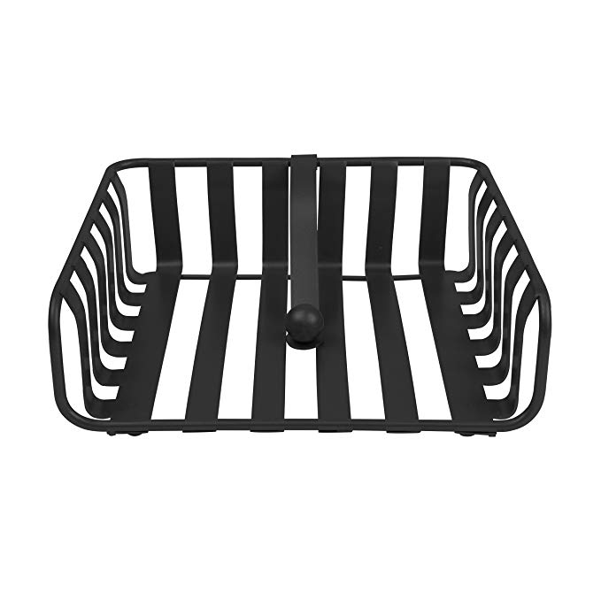 Spectrum Diversified Stripe Weighted Napkin Holder, Black