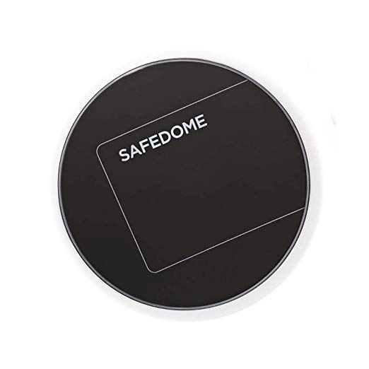 Safedome Qi Standard Wireless Fast Charging Pad, Wirelessly Charge Your Bluetooth Tracking Card, Phone, Headphones, Watches, or Any Compatible Qi Device