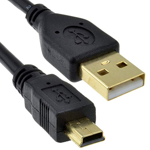 Kenable GOLD USB 2.0 Hi-Speed A to mini-B 5 pin Cable Power & Data Lead 0.15m (~6 inch)