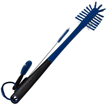 The Coldest Water Bottle Brush - Built For Stainless Steel Water Bottles, Easy, Safe Cleaning and Scrubbing - 3 Tools in 1