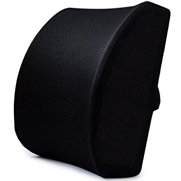 JAPAN SOLUTIONS 3d Memory Foam Lumbar Support Cushion Premium Ergonomic Pillow for Lower Back Pain Relief, Car Seat, Office Chair, Home