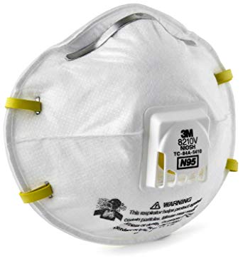 3M Particulate Respirator 8210V, N95 Respiratory Protection (10 Each Per Box)