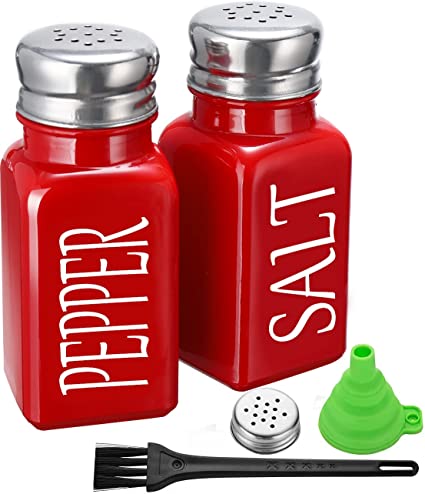 DWTS Red Salt and Pepper Shakers Set,Christmas Salt and Pepper Shakers,For Red Kitchen Decor and Accessories-Red Salt and Pepper Shakers