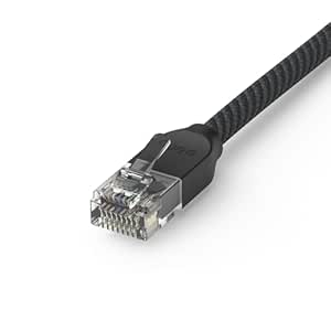 Amazon eero CAT6a Ethernet cable | Supports 10 gigabit  speeds | 10 foot | 1-pack | Titanium Black